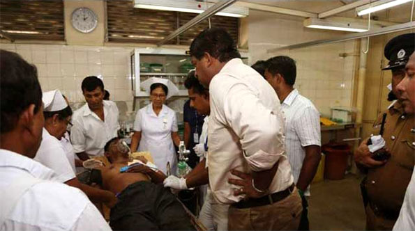 Ravi Karunanayake at Bloemendal Kotahena shooting incident