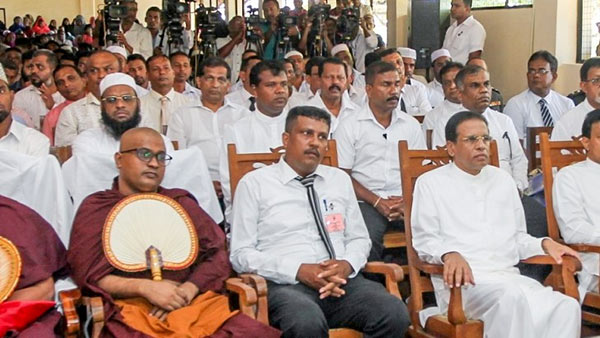President Maithripala Sirisena at a ceremony in Polonnaruwa
