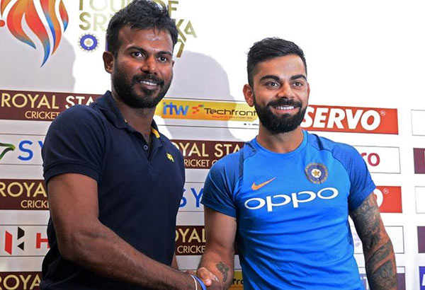 Sri Lanka Cricketer Upul Tharanga with India Cricketer Virat Kohli