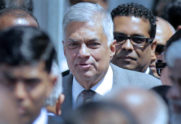 Sri Lanka Prime Minister Ranil Wickremasinghe at bond commission