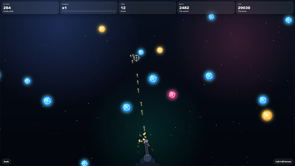 Sky Pop Shooter online game in action