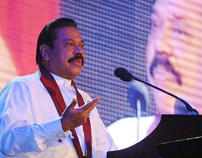 President Mahinda Rajapaksa Speaking