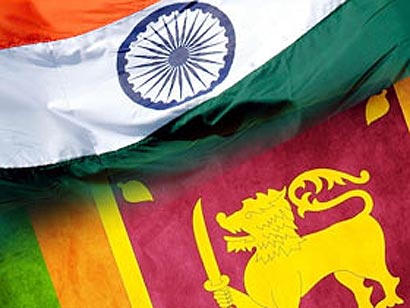 Sri Lanka and India flags