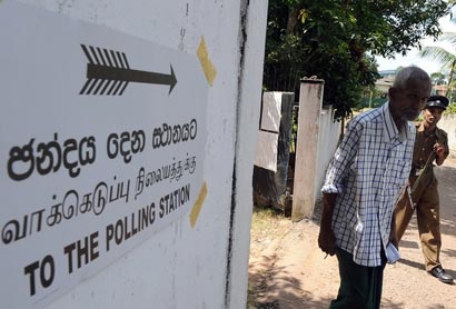 Polling station in Sri Lanka