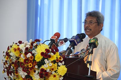 Gotabhaya Rajapaksa at Narahenpita Police Station