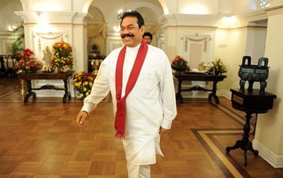 President Mahinda Rajapaksa at Temple trees