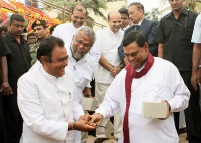 Basil Rajapaksa and d.m.jayarathna in Jaffna Hotel Project