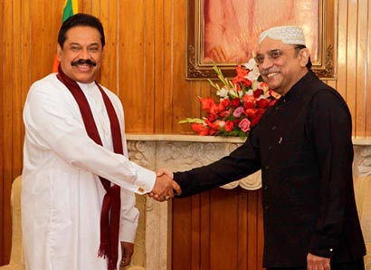 Sri Lanka President Rajapaksa with Pakistan President