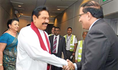 Sri Lanka President with Singapore President