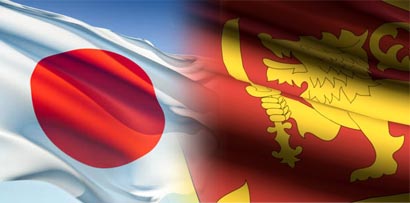 Japan, Sri Lanka flags