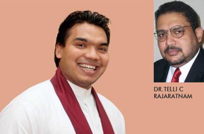 Hon. Namal Rajapaksa with Dr. Telli C Rajaratnam