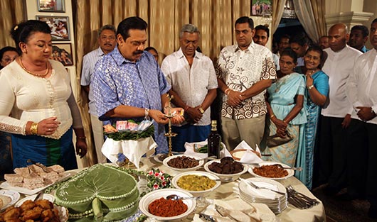 Sri Lanka President family celebrates Sinhala Tamil new year