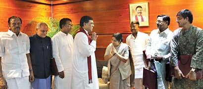 Indian delegation in Colombo