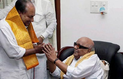 Karunanidhi with AK Antony