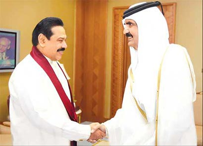 President Mahinda Rajapaksa in Qatar