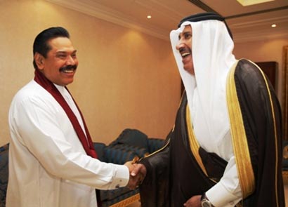 President Mahinda Rajapaksa meets Prime Minister of Qatar