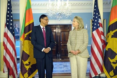 Hilary Clinton with G.L.Peiris