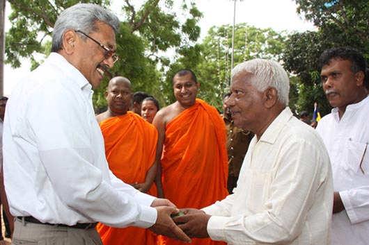 Defence Secretary Gotabhaya Rajapaksa is at Weherahena Poorwarama Raja Mahavihara