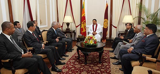 Envoys of four nations present credentials to President Rajapaksa