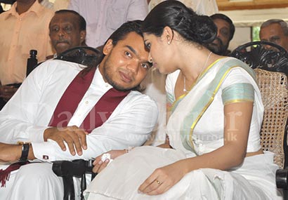 Namal Rajapaksa with Hirunika Premachandra