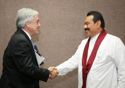 President of Chile Sebastian Pinera Met President of Sri Lanka