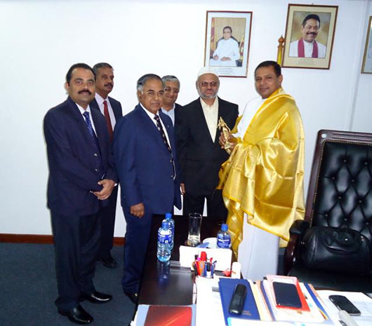 Travel club officials in Minister Priyankara Jayaratnes office