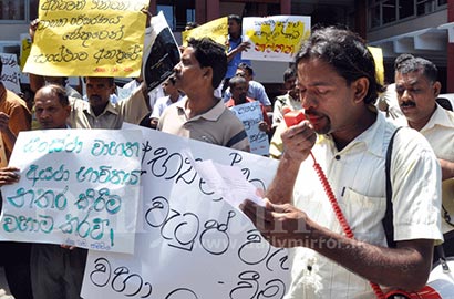 Protest against Wimal Weerawansa