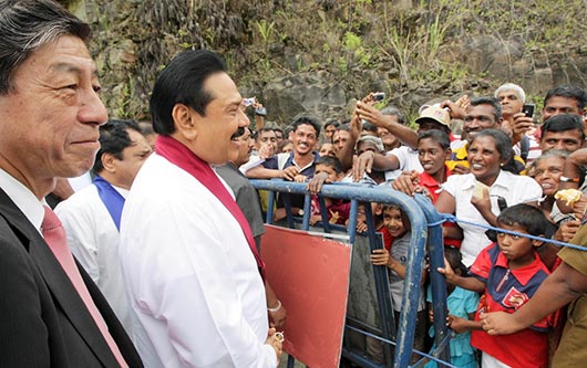Sri Lanka President Mahinda Rajapaksa declares open the Upper Kotmale Hydro Power Project