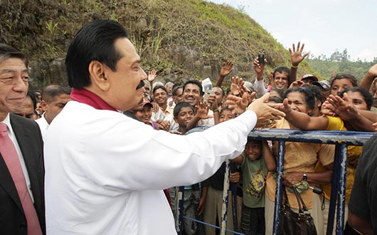 Sri Lanka President Mahinda Rajapaksa declares open the Upper Kotmale Hydro Power Project