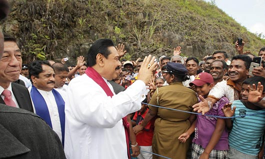 Sri Lanka President Mahinda Rajapaksa declares open the Upper Kotmale Hydro Power Project