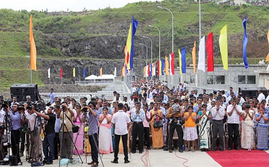 Sri Lanka President Mahinda Rajapaksa declares open the Upper Kotmale Hydro Power Project