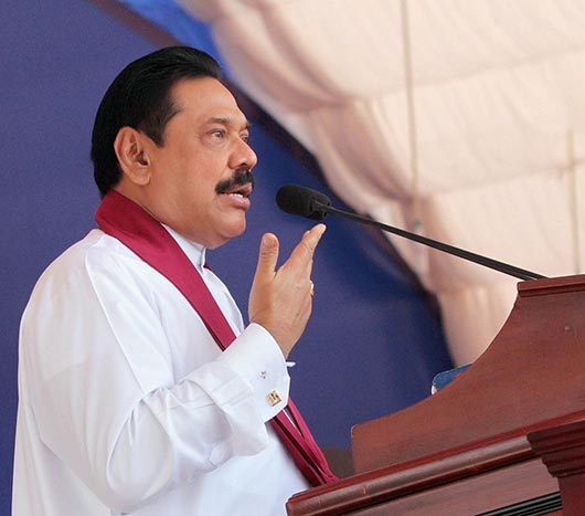 Sri Lanka President Mahinda Rajapaksa declares open the Upper Kotmale Hydro Power Project