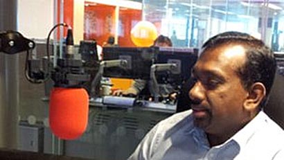 Minister Mahindananda Alutgamage with BBC