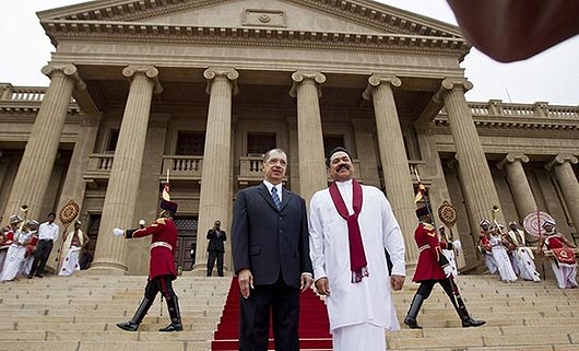 President of Seychelles James Alix Miche with Sri Lanka President Mahinda Rajapaksa