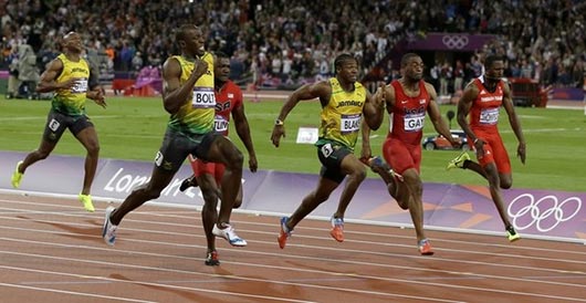 Usain Bolt wins Olympic 100m gold at London 2012