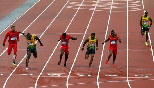 Usain Bolt wins Olympic 100m gold at London 2012