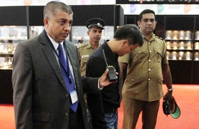 swallowing a diamond worth nearly $13,600 at a gem exhibition in Sri Lanka