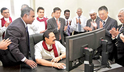 President Rajapaksa at Kilinochchi