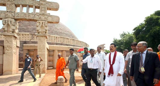 President Rajapaksa visits Sanchi