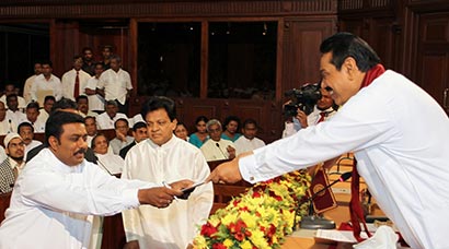 Ranjith and Herath take oaths as new Chief Ministers