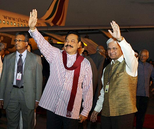 President Rajapaksa receives warm welcome in India