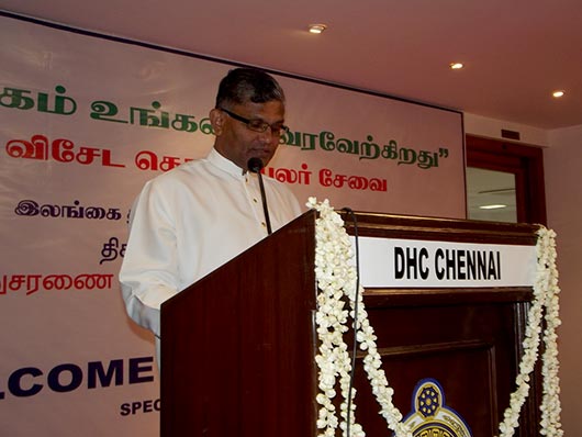 The Deputy High Commissioner Amb. Rajakaruna Addresses the Gathering