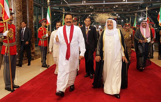President Rajapaksa arrives in Kuwait to attend ACD Summit