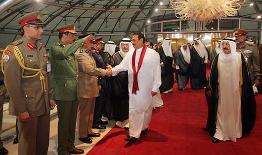 President Rajapaksa arrives in Kuwait to attend ACD Summit