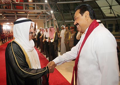 President Rajapaksa arrives in Kuwait to attend ACD Summit