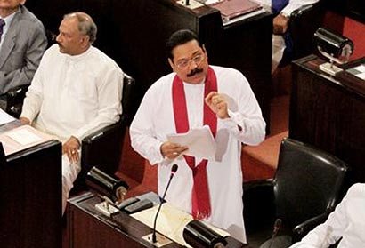 Sri Lanka President in Parliament