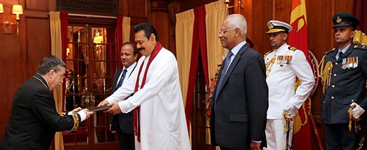 Four foreign envoys to Sri Lanka present credentials