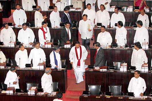  President Rajapaksa presenting the 2013 Budget Proposals in Parliament
