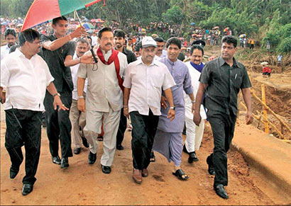 President tours landslide hit Matale