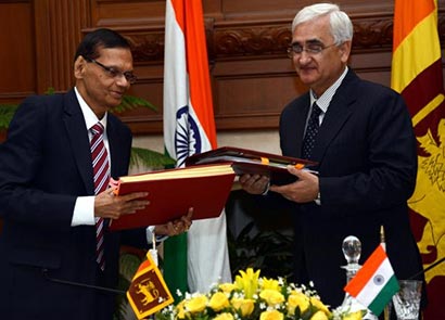 India and Sri Lanka sign agreements on international teerrorism and double taxation